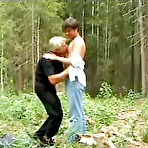 Pic of Deep forest crony and old man having it away gay male outdoor sex