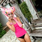 Pic of Nark nippled Thai girlfriend posing outdoors