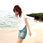 Pic of Aki Katase Asian is drilled on the hot sand :: OutdoorJp.com