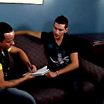 Pic of Isaac is planning to visit Mexico, so he enlists Deano to help him learn some Spanish www.hisfirsthugecock.com smooth hunk men
