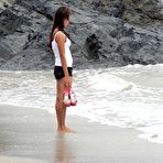 Pic of Dark-skinned Filipina beauty picked up on a beach and fucked on cam