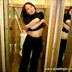 Pic of Asian shy  teen striping and peeing in closet