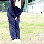 Pic of Long haired An Umemiya poses outdoor on field