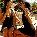 Pic of Sapphic Erotica Two nice perfect lesbian teenies kissing themselves outdoor