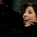 Pic of SexPreviews - Evilyn Fierce redhead in inescapable rope bondage made to cum