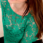 Pic of Lauren Chelsea Busty Brown-Haired Beauty Loses Green Lingerie