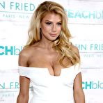 Pic of Charlotte McKinney deep cleavage in white dress
