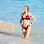 Pic of Uma Thurman hard nipples under red bikini