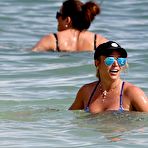 Pic of Britney Spears sexy in blue bikini on a beach