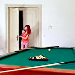 Pic of Old farts young tarts - Red-haired teenie fucking a senior on the pool table!