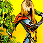 Pic of SHARKYS free erotic gallery AMERICAN super model Kayden Love bodypainted