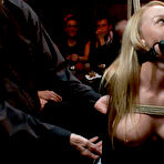 Pic of Public Disgrace - Busty delicious blonde with beautifull eyes suffering in public bondage group sex romp