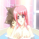 Pic of TITANIME.COM PRESENTS : Redhead hentai gets squeezed her bigtits and facial cum in the bath tub 