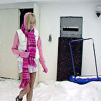 Pic of Sexy Kittens Petite blonde toying in the snow