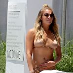 Pic of LeAnn Rimes hard nipples under bikini at a pool in Miami