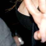Pic of Lindsay Lohan nipple slip at the Gareth Pugh show at London Fashion Week