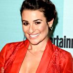 Pic of Lea Michele in short red dress at Comic-Con