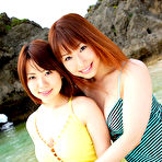 Pic of Two gravure idol babes are naked enjoying each other at the beach