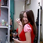Pic of This cute teen girl cannot decide if she is getting ready to go out or for sex