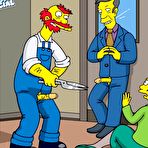 Pic of Simpsons - Willie with Skinner fucks Edna Krabappel