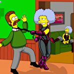 Pic of Simpsons - Patty and Selma Bouvier rape Ned Flanders