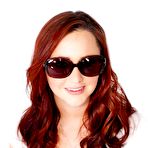 Pic of Redhead beauty in sunglasses Hope Howell is flashing the erotic nude skin