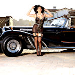 Pic of Valentina Nappi Classic Busty Brunette with Classic Car