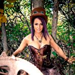 Pic of Nikki Sims dressed up in her Steam Punk Outfit | Web Starlets