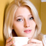 Pic of Mila Ieye Sexy Blonde has Morning Coffee and Striptease