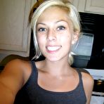 Pic of Blonde Amateur Spreads in the Kitchen
