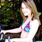 Pic of 18 year old teen Lizzy Bell teasing outdoors at PinkWorld Blog