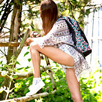 Pic of Cute perky teen Ivanna undresses herself outdoors at PinkWorld Blog
