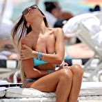 Pic of Barbara Guerra exposed ass in blue bikini