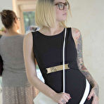 Pic of Tattooed bombshell Emma Mae showing her banging curves at PinkWorld Blog