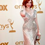 Pic of Busty Christina Hendricks shows cleavage at Emmy Awards