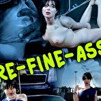 Pic of SexPreviews - Siouxsie Q is rope bound and dominated in car workshop