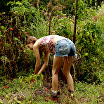 Pic of Tali Dova fucks herself with veggies on the farm at PinkWorld Blog