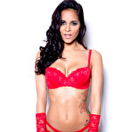 Pic of Abby Lee Brazil Smokin’ Hot Latina Strips Red Lace Lingerie