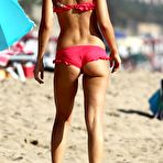 Pic of Ilary Blasi cleavage, ass and cameltoe in red bikini