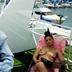 Pic of Jessica Clark topless on the yacht in Chemistry