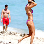 Pic of Julia Perreira in pink bikini on the beach in Miami