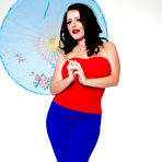 Pic of Sophie Dee Red and Blue Pinup - FoxHQ