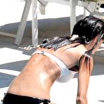 Pic of Katy Saunders ini bikini poolside paparazzi shots