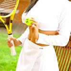 Pic of Lindsey Strutt strips out of her tennis outfit (Only Tease)