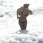 Pic of Micaela Schaefer sexy in black bikini on the beach