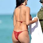 Pic of Nabilla Benattia in red bikinie shows celeavage & ass