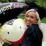 Pic of The huge sex toy is getting inserted deeply in college graduate’s Kacey Jordan pussy