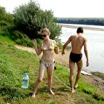 Pic of Nude Beach. A couple having naked fun