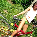 Pic of Seventeen Video Sitting on a bike making a Dutch teen horny