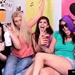 Pic of crazy college chicks from New Jersey have some wild lesbian and cock fun in dorm room